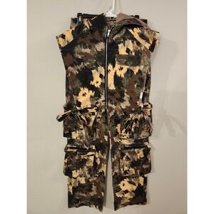 Women's Camo 2-Piece Set - Quilted Vest and Pants Size Small‎